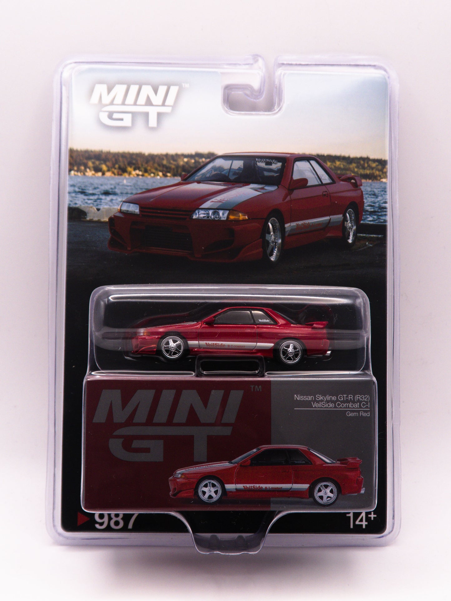 Mini GT #987 Nissan Skyline GT-R R32 VeilSide Combat Czerwony BLISTER