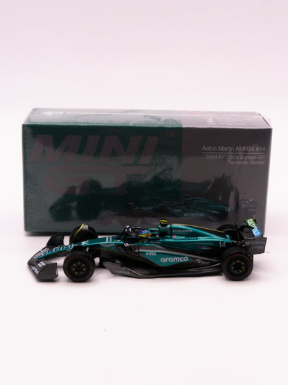 Mini GT #999 Aston Martin AMR24 Bahrain - Fernando Alonso #14 *Pudełko