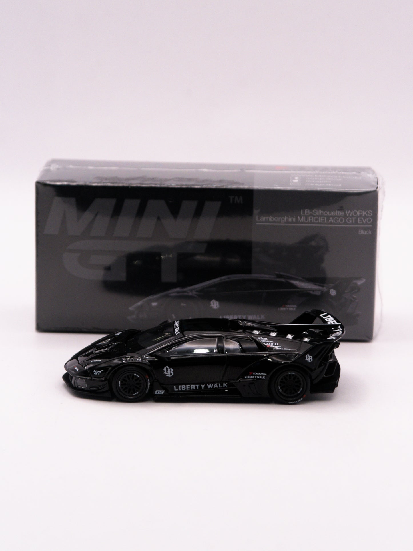 Mini GT #1053 Lamborghini Murcielago GT EVO LB-Silhouette WORKS Czarny *Pudełko
