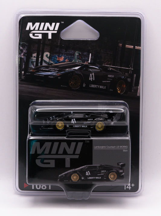 Mini GT #1081 Lamborghini Countach LB-WORKS Czarny *Blister