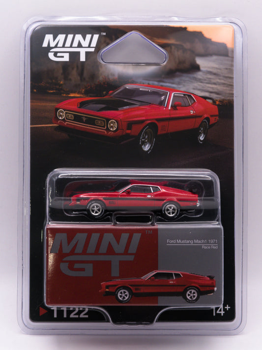 Mini GT #1122 Ford Mustang Mach 1 1971 Czerwony *BLISTER