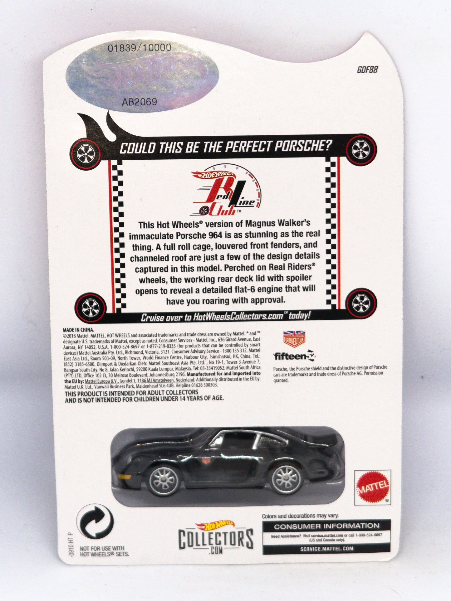 Red Line Club Porsche 964 Czarny Magnus Walker #1839
