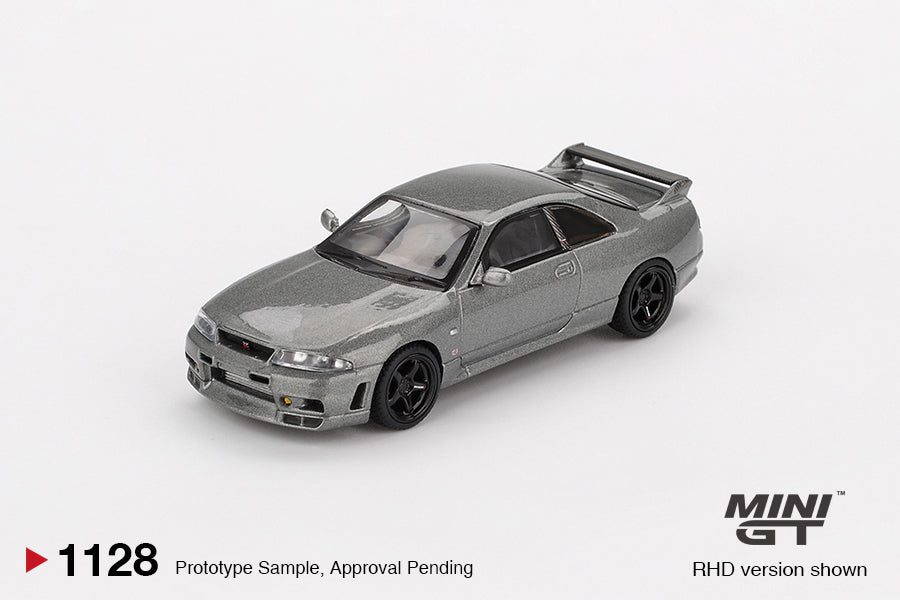 *PRESALE Mini GT #1128 Nissan GT-R R33 Nismo CRS Szary *PUDEŁKO