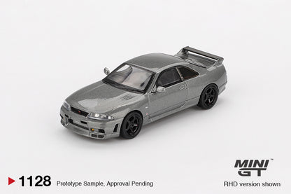 *PRESALE Mini GT #1128 Nissan GT-R R33 Nismo CRS Szary *PUDEŁKO