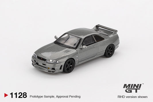 *PRESALE Mini GT #1128 Nissan GT-R R33 Nismo CRS Szary *BLISTER