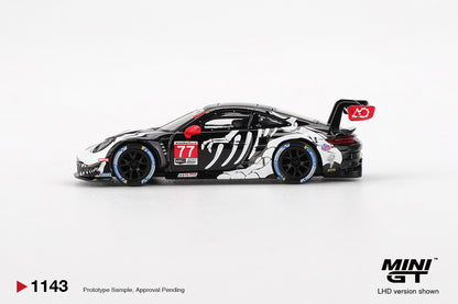 *PRESALE Mini GT #1143 Porsche 911 GT3 R #77 GTD Skeleton *PUDEŁKO