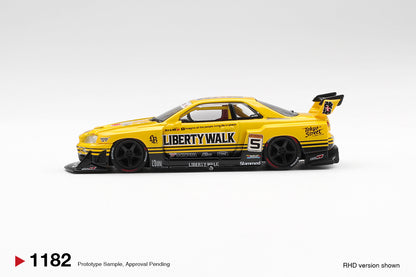 *PRESALE Mini GT #1182 Nissan Skyline GT-R R34 Żółty *BLISTER