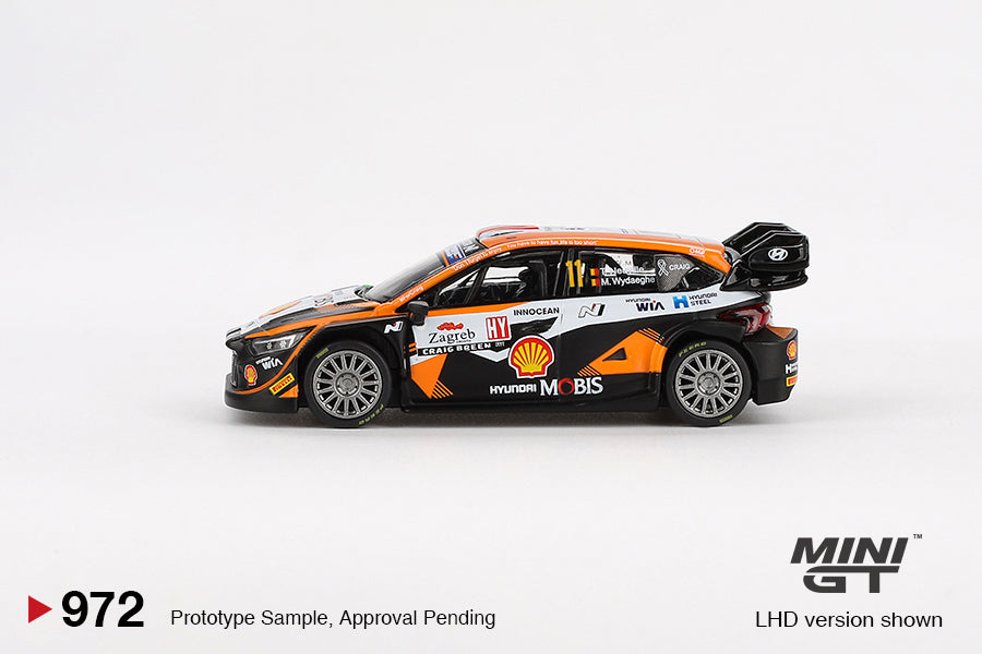 *PRESALE Mini GT #972 Hyundai i20 N Rally Croatia Zielono Pomarańczowy *BLISTER