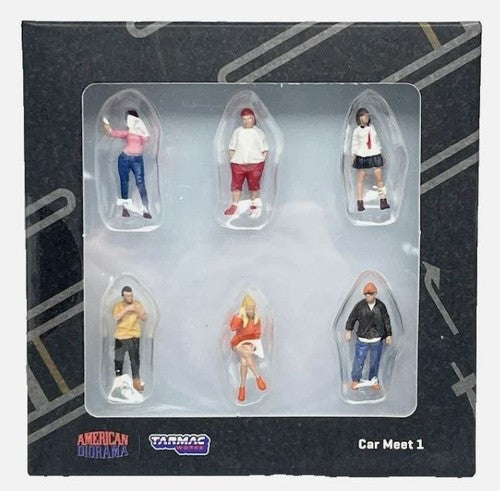 *PRESALE American Diorama x Tarmac Works - Zestaw 6 Figurek Car Meet 1
